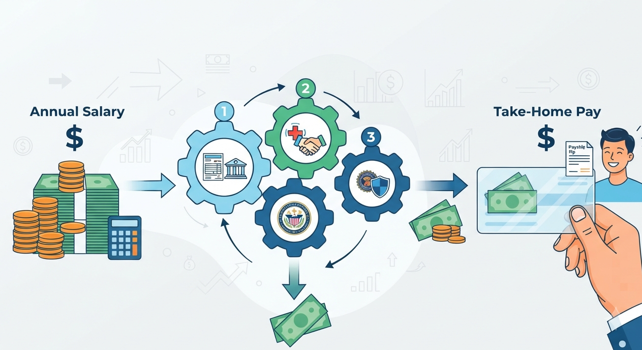 how to calculate take home pay from salary example paycheck