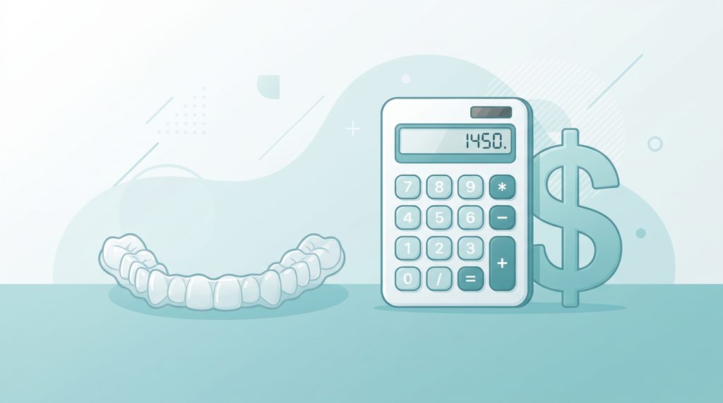 Invisalign cost calculator showing total price, insurance savings and monthly payment